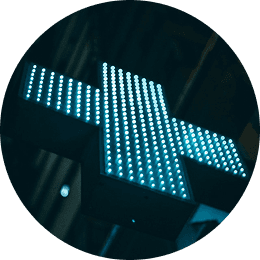 Plus-shape signboard